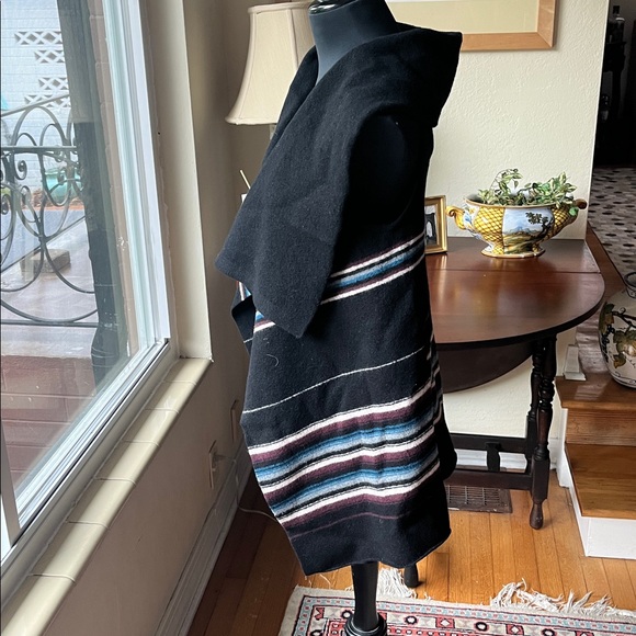 Joie wool striped “blanket style” vest/wrap. Sleeveless. Small - Picture 2 of 6
